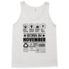 Born In November Tank Top