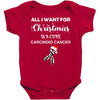 all i want for christmas is a cure carcinoid cancer Baby Bodysuit