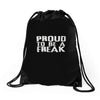 proud to be a freak Drawstring Bags