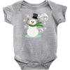 windy snowman Baby Onesie