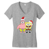 spongebob squarepants and patrick christmas Women's V-Neck T-Shirt
