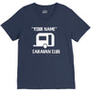 personalised your name caravan club funny gift V-Neck Tee