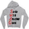saved with amazing grace Zipper Hoodie