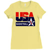 usa basketball logo Ladies Fitted T-Shirt