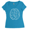 funny male brain ideal birthday gift or present Women's Triblend Scoop T-shirt