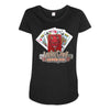 lucky devil gambling cards Maternity Scoop Neck T-shirt
