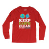 keep earth clean it's not uranus kawaii planets Long Sleeve Shirts