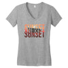 Sunset Women's V-Neck T-Shirt