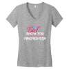 Move Over Boys Let This Girl Show You How To Be A Firefighter Women's V-Neck T-Shirt