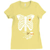 pregnant skeleton baby costume halloween maternity ninja ladies Ladies Fitted T-Shirt