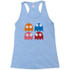 cool retro 80s pacman ghosts video games Racerback Tank