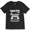August Girls Are Sunshine Mixed With A Little Hurricane V-Neck Tee