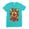 deer and monster Ladies Fitted T-Shirt