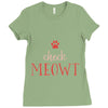 CHECK MEOWT CAT Ladies Fitted T-Shirt
