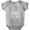 namaste in bed off shoulder Baby Onesie