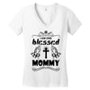 I Am One Blessed Mommy Women's V-Neck T-Shirt