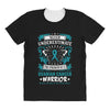 Never Underestimate the Strength of a Ovarian Cancer Warrior All Over Women's T-shirt