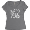 girls fish too only prettier Women's Triblend Scoop T-shirt