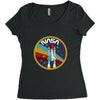 Nasa  Blue White Yellow Color Women's Triblend Scoop T-shirt