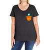 plankton pocket Ladies Curvy T-Shirt
