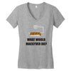 what would macgyver do tshirt funny 80s tv show tee dean richard ander Women's V-Neck T-Shirt