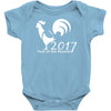 new year of the roosters 2017 Baby Onesie