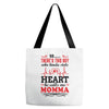 There's This Boy Who Stole My Heart He Calls Me Momma Tote Bags