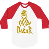 uomo dakar stampa oro moto deserto parigi africa sport 3/4 Sleeve Shirt