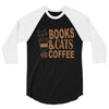 books and cats and coffee 3/4 Sleeve Shirt