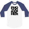 photographer camera photography modern text photos scrapbook geek t sh 3/4 Sleeve Shirt