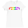 unicorns,i want to believe,fantasy,mythical,unicorns Ladies Fitted T-Shirt