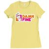 damn fine Ladies Fitted T-Shirt
