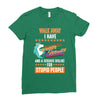 walk away i have anger issues and a serious dislike for stupid people Ladies Fitted T-Shirt