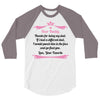 Dear Daddy, Thanks for Being my Dad Baby Boy Letter to Father 3/4 Sleeve Shirt