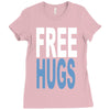 funny t shirts free hugs adult Ladies Fitted T-Shirt