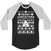 funny ugly christmas smiley emoticon 3/4 Sleeve Shirt