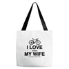 i love when my wife lets me buy another bike Tote Bags