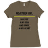 November Girl Ladies Fitted T-Shirt