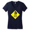 twerk ahead Women's V-Neck T-Shirt