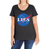 lies nasa logo Ladies Curvy T-Shirt