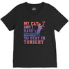 my cat and i stay in tonight V-Neck Tee
