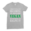 vegan Ladies Fitted T-Shirt