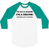 im not an alcoholic im a drunk t shirt x large funny beer pong keg par 3/4 Sleeve Shirt