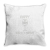 happy hallo wine Throw Pillow