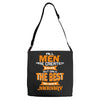 all men are created equal but only the best are born in january 1 Adjustable Strap Totes