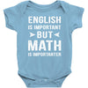 English Is Important But Math Is Importanter Baby Bodysuit