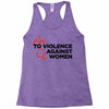 no violence against women's Racerback Tank