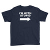 i'm with stupid mens Youth Tee