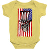 july 4th skull Baby Bodysuit