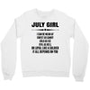 Super July Girl Crewneck Sweatshirt